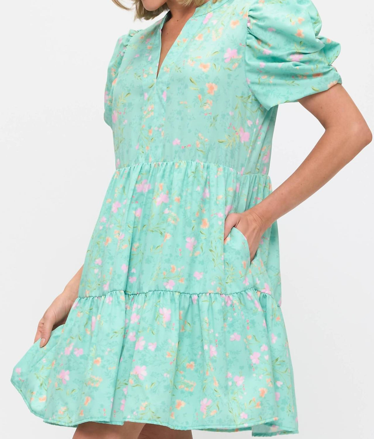 Beeson River - Floral Baby Doll Mini Dress