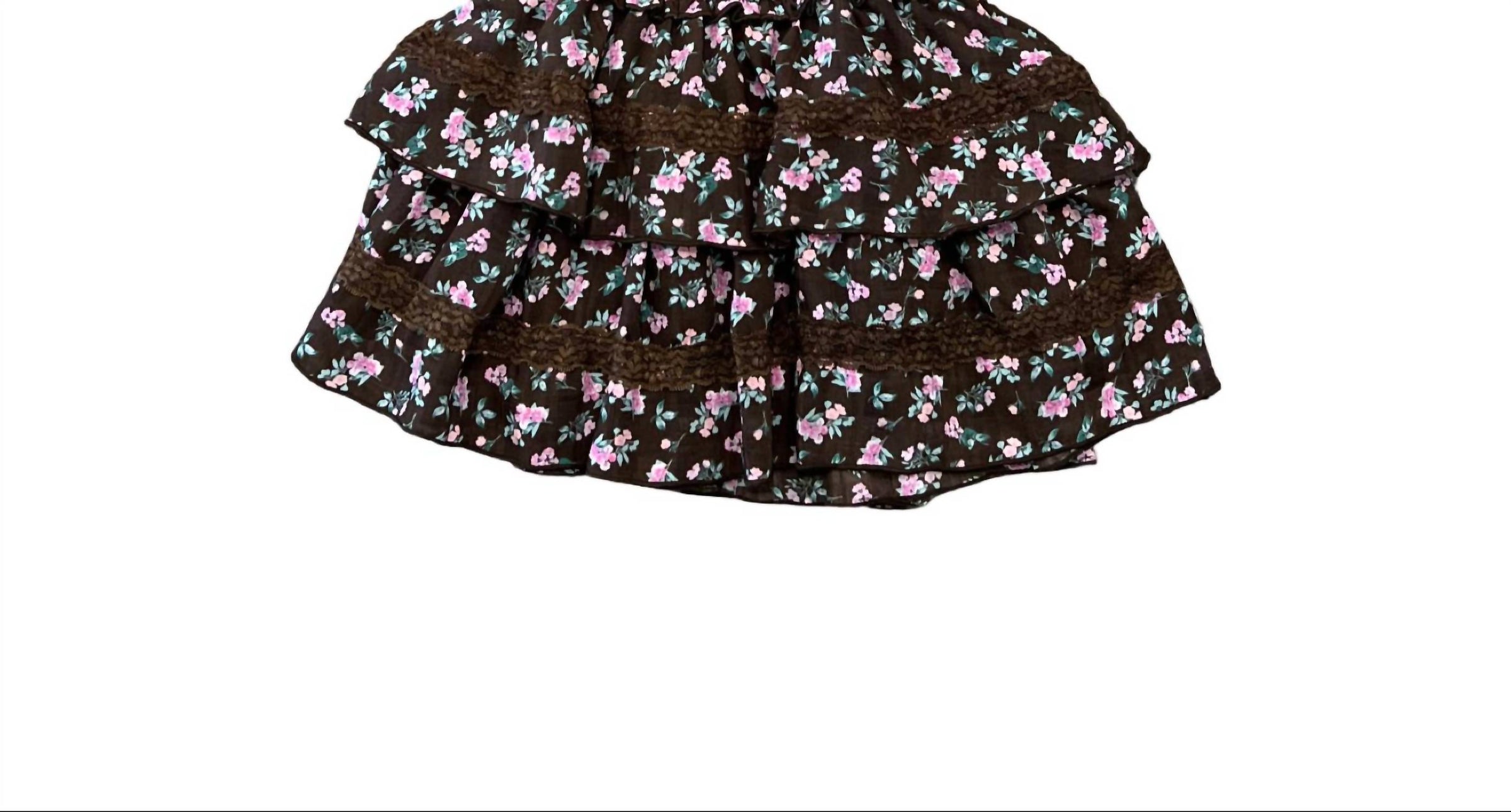 Flowers By Zoe - Girls' Print Ruffle Skirt