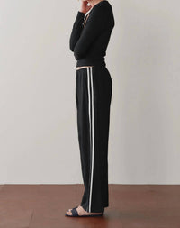 Donni. - Linen Crop Racer Pant