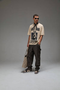 Criminal Damage Lost Dog T-shirt in stone - men's t-shirt - alternate view
