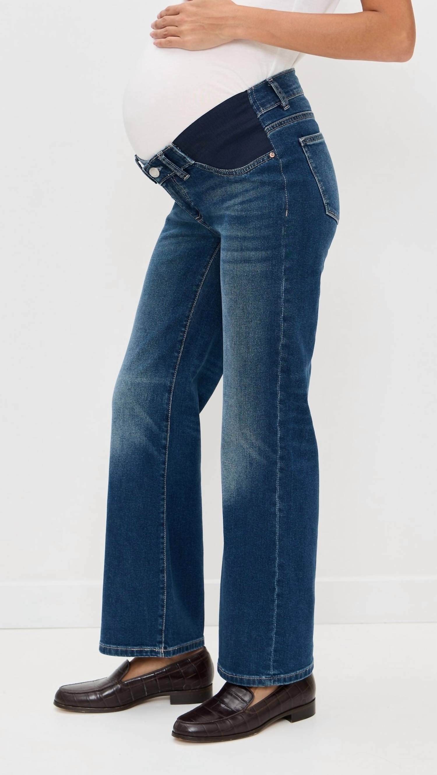 Dl1961 - Women'S - Maternity Karmine Refined Wide Leg Jeans
