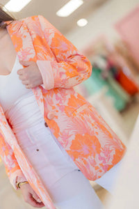 2.7 August Apparel - Floral Jacquard Blazer