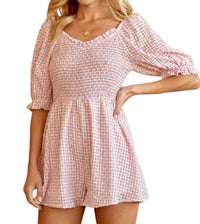 Andree By Unit - Gingham Printed Romper