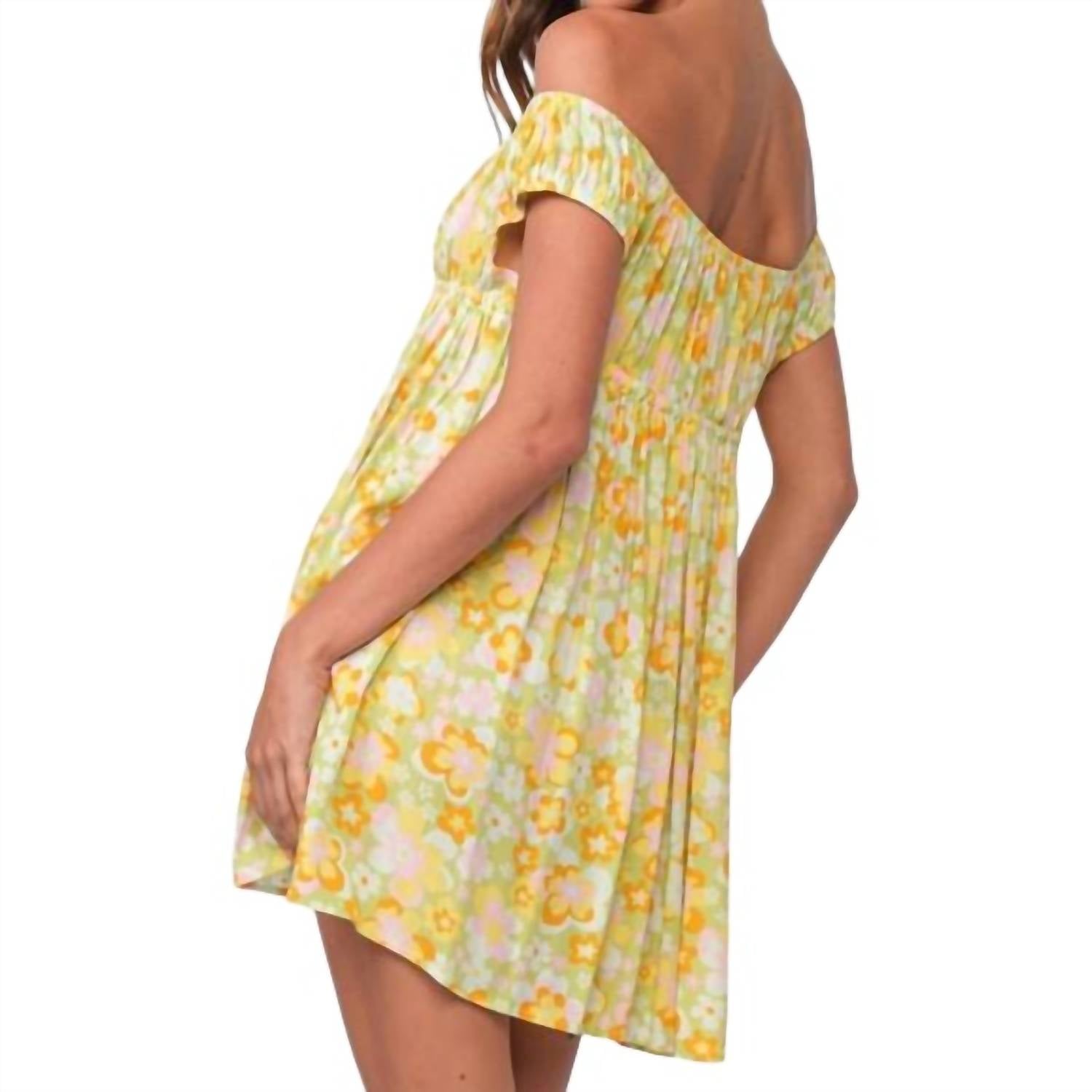 Sky To Moon - FRESH CITRUS CAP SLEEVE DRESS