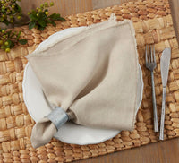 Saro Lifestyle - Fringed Design Washed 20" Napkins - Set Of 4
