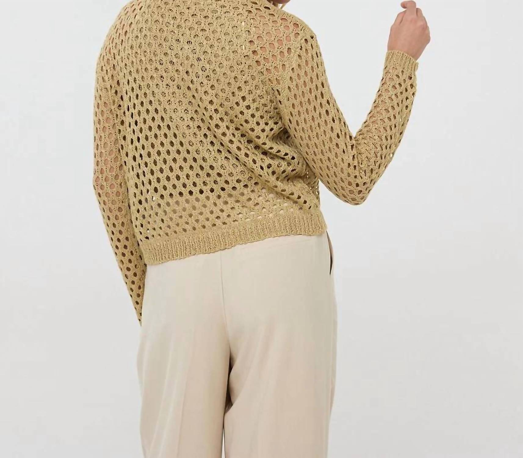 Esqualo - Cira Button Lurex Cardigan