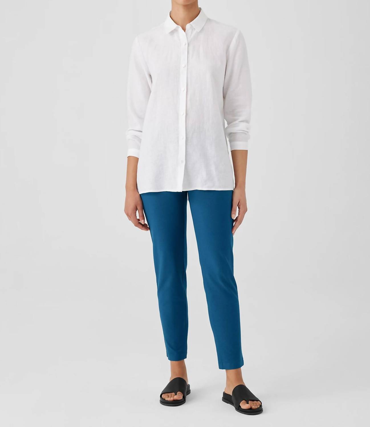 Eileen Fisher - Stretch Crepe Slim Ankle Pant
