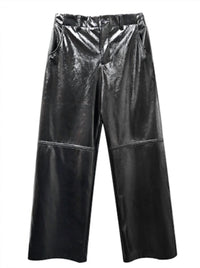 Fifteen Twenty - Lara Faux Patent Leather Wide Leg Pants