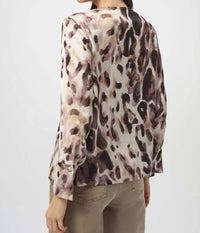 Joseph Ribkoff - Recycled Satin Animal Print Straight Top