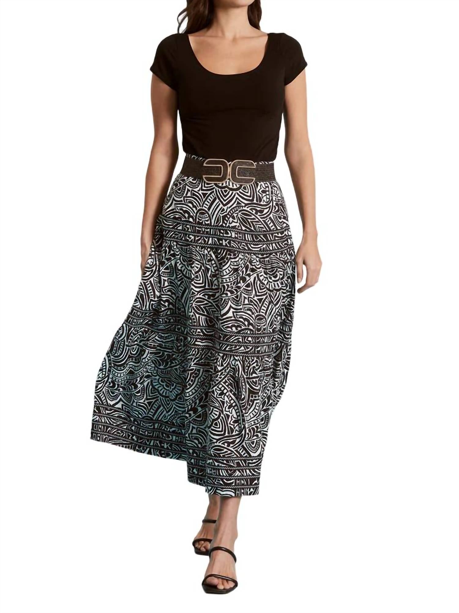 Tyler Boe - Daphine Linen Graphic Paisley Skirt