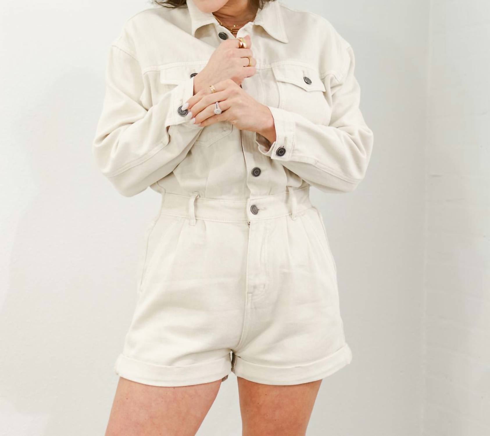 Saltwater Luxe - Denim Short Coverall