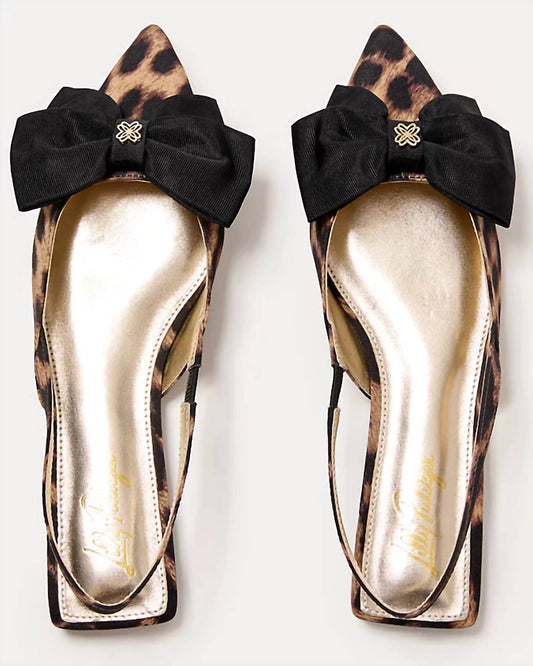 Lilly Pulitzer - Women's Brit Leopard Bow Slingback Flats