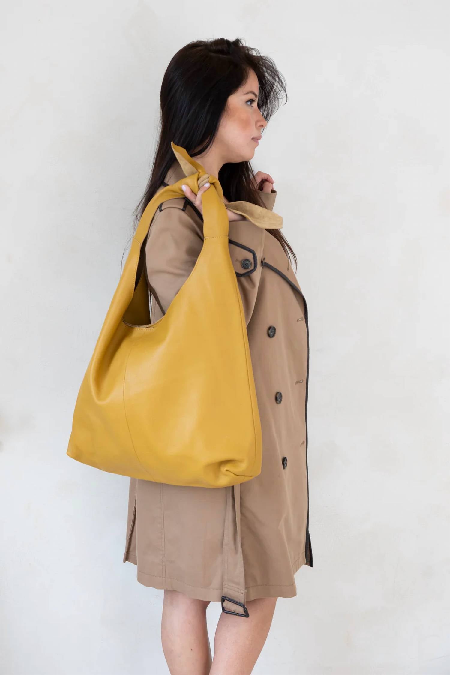 Risa - Women's Knot Suede Tote