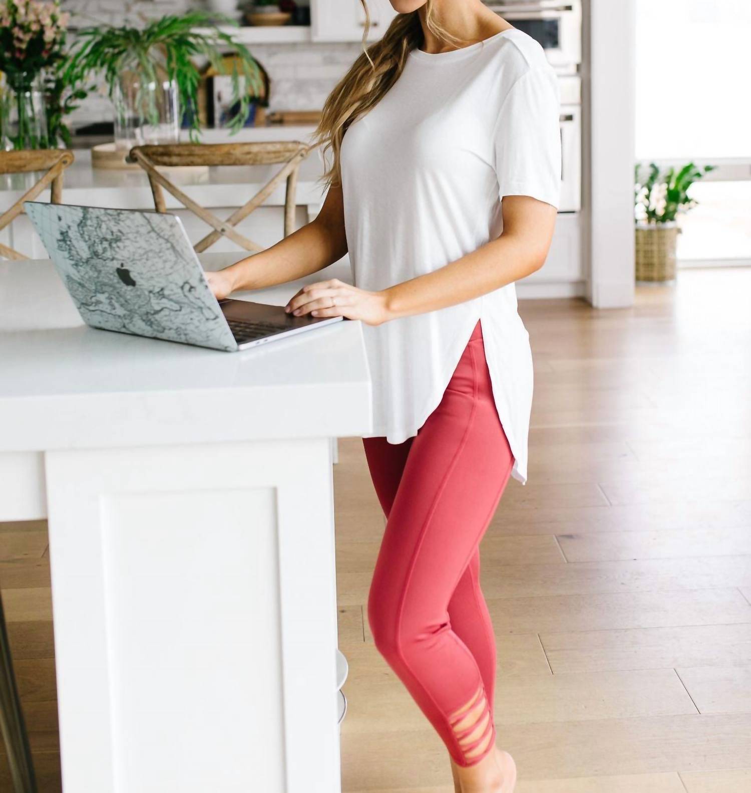Mono B - Split Hem Athleisure Top