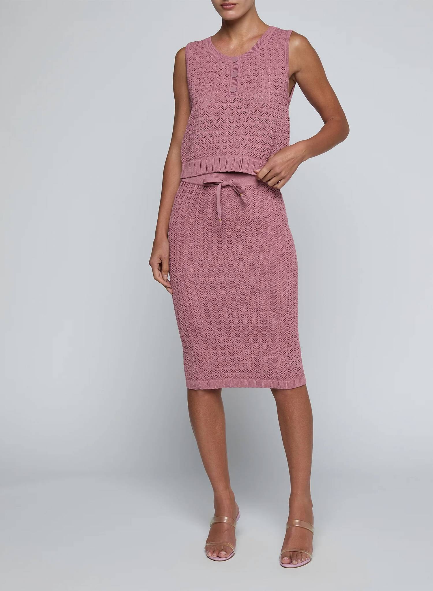 L'Agence - Carven Pointelle Knit Tank Top
