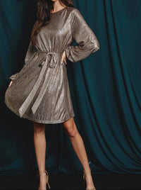 Dress Forum - Pleated Tie Waist Mini Dress