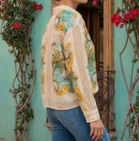Farm Rio - Royal Sea Crochet Blouse