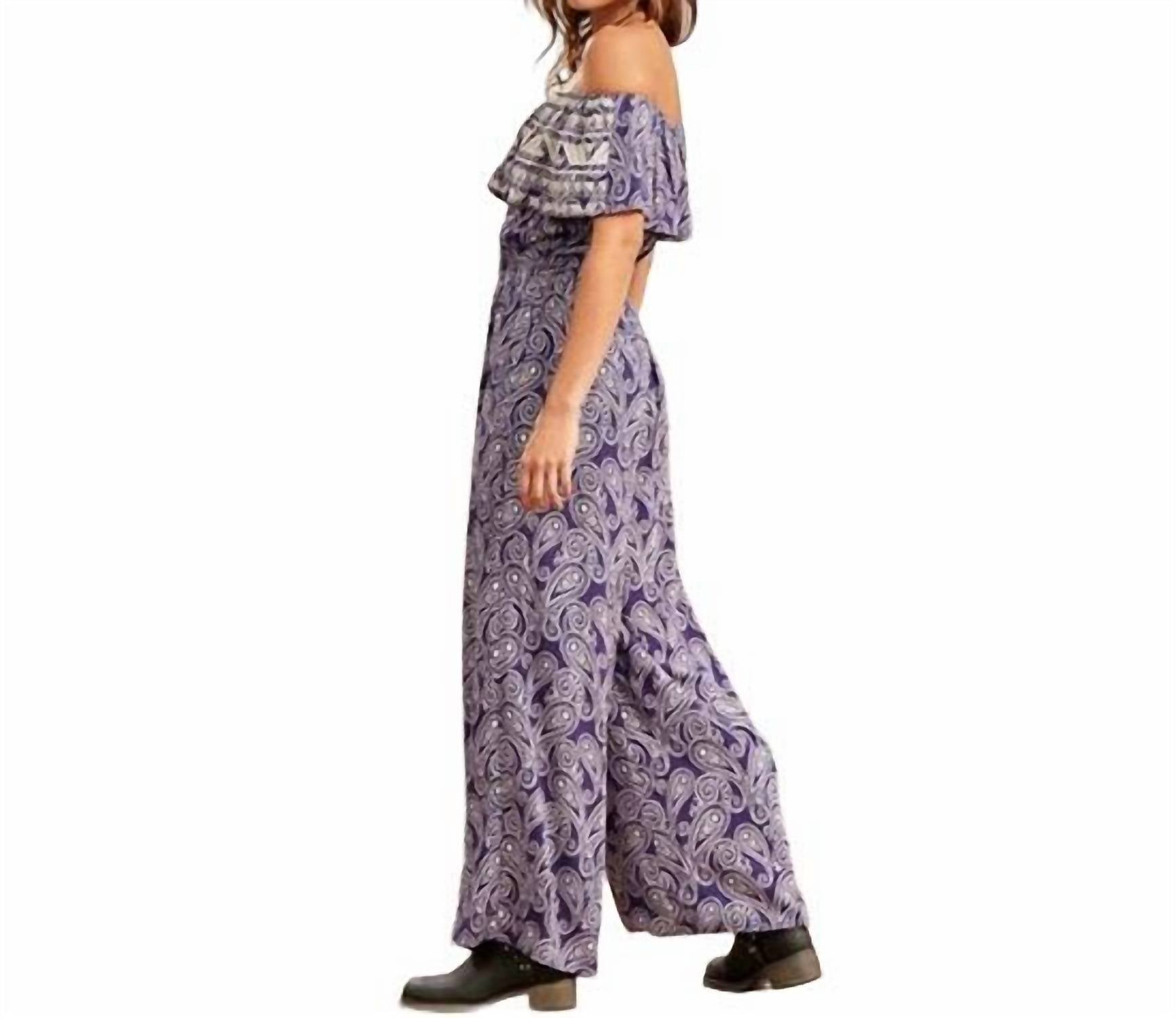 Savanna Jane - Paisley Embroidered Jumpsuit