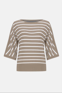 Joseph Ribkoff - Silky Knit Stripe Print Fitted Top