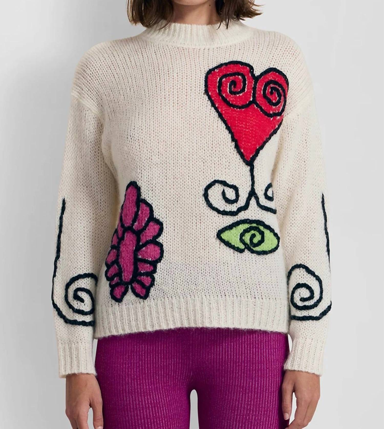 The Wolf Gang - El Ojo Knit Sweater - beige - clothing - cotton
