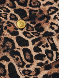 L'Agence Cyra Low-rise Mini Skirt in brown multi patch leopard - women's skirt - view 7