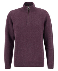 Barbour Holden Half Zip Jumper in ruby 1 - men's sweater - alternate view