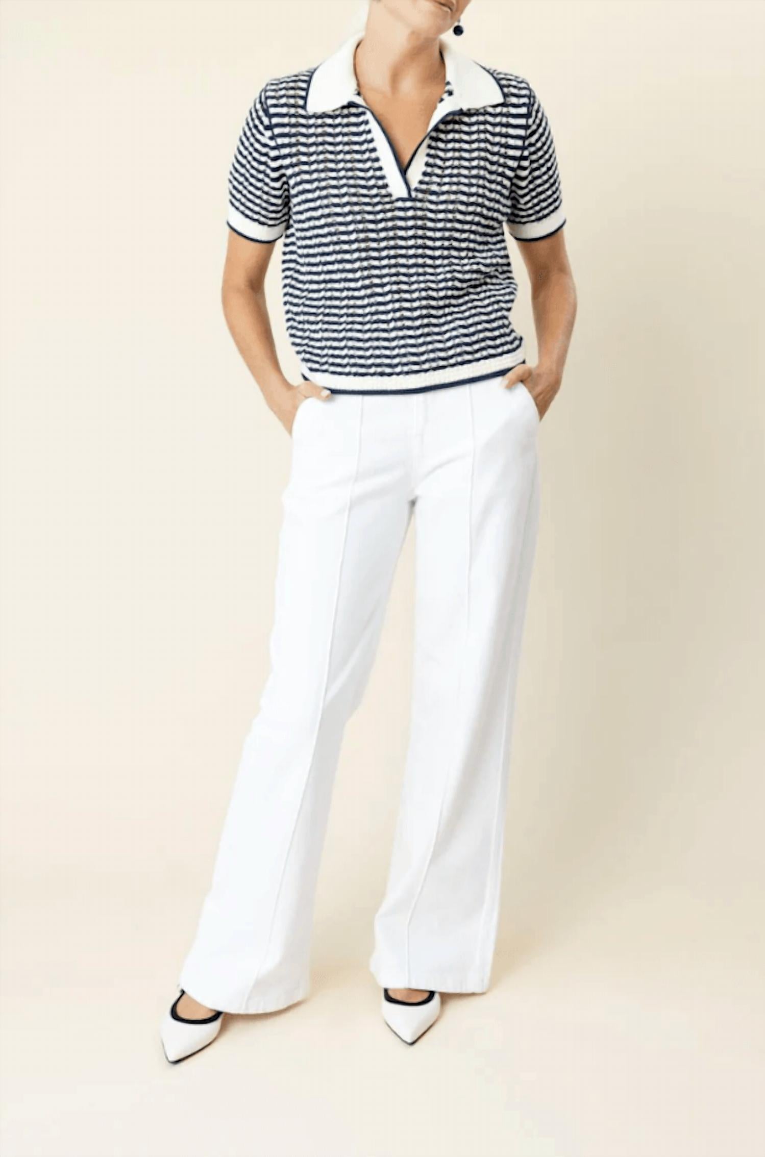 Simkhai - Kenzie Short Sleeve Polo Tee