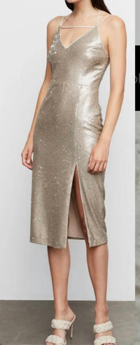 JORDYN V NECK MIDI DRESS