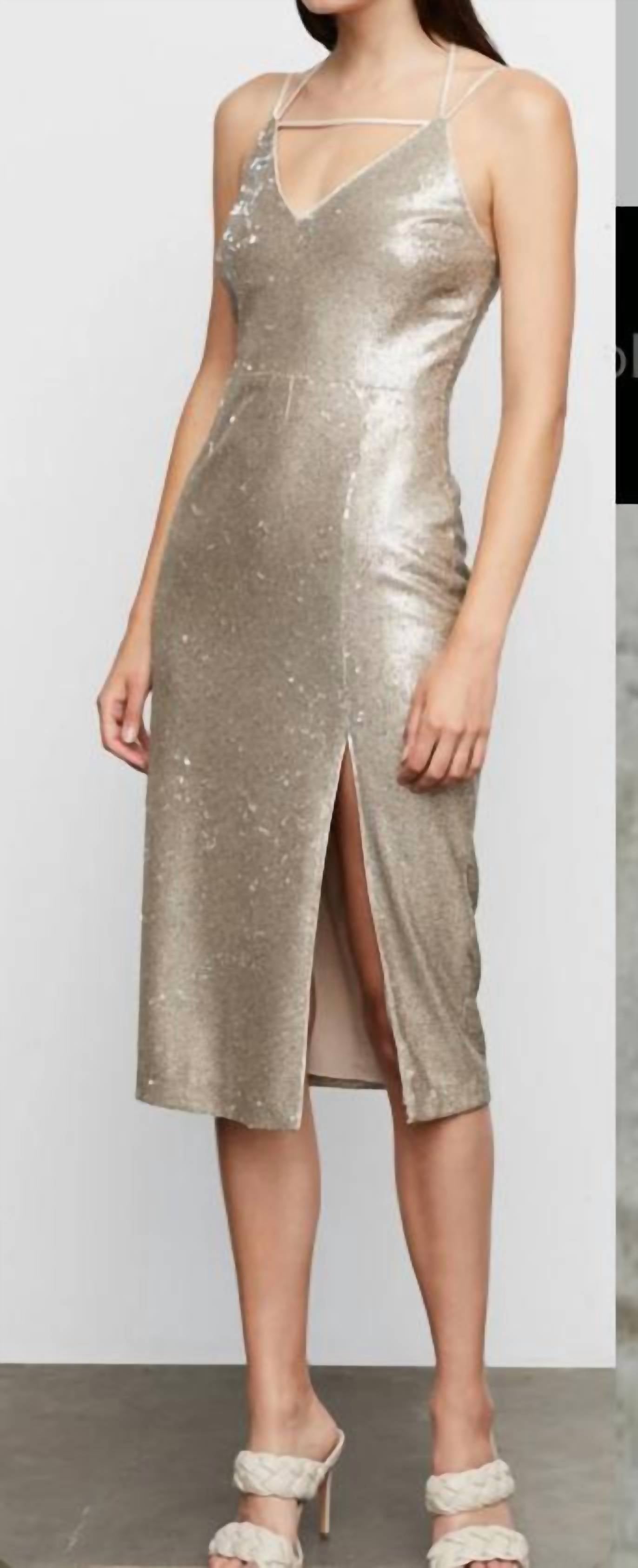 JORDYN V NECK MIDI DRESS