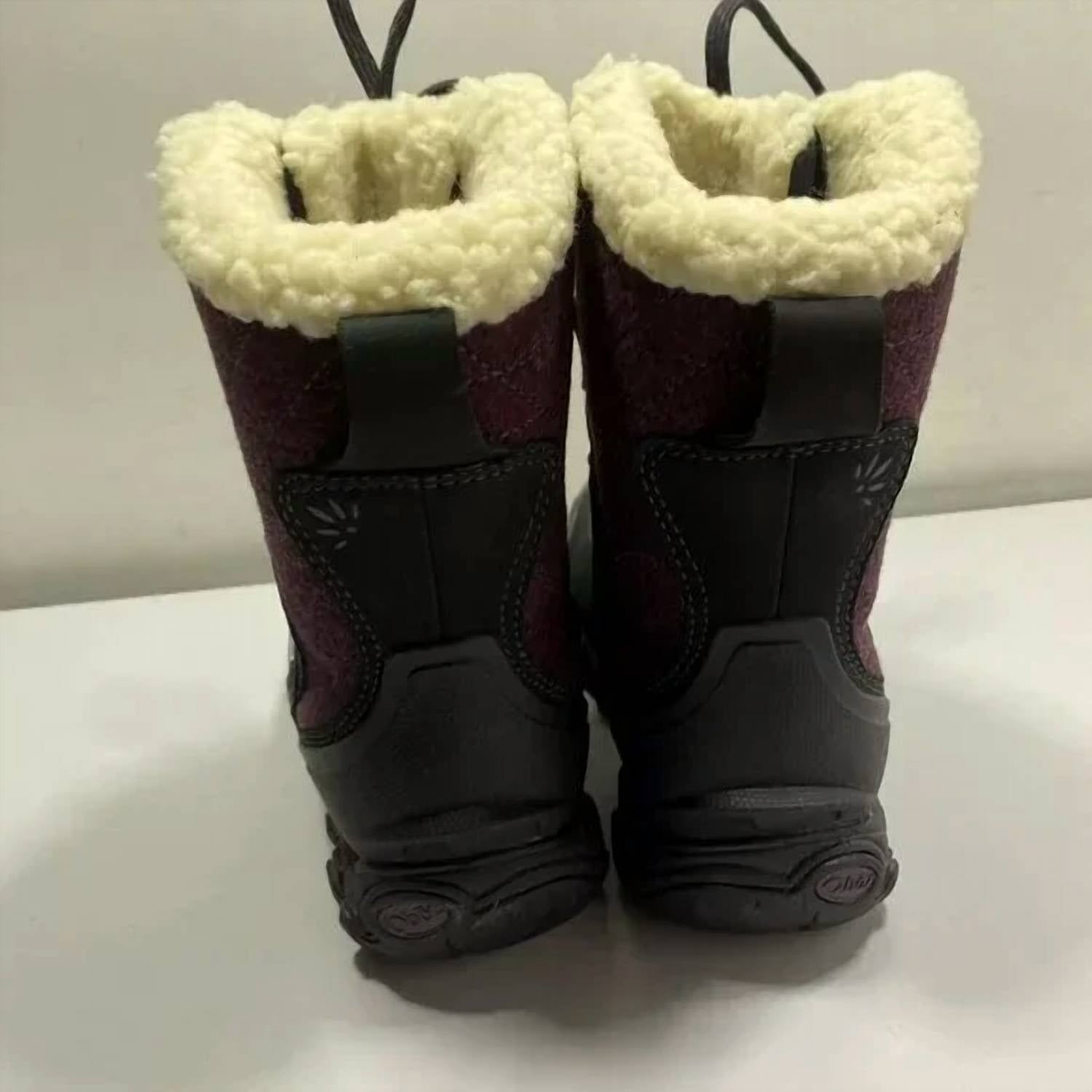 Oboz Women's Bridger Insulated Waterproof 9 Inch Leather Snow Boots in black purple - women's shoe - view 4