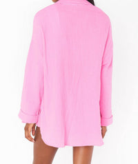 Show Me Your Mumu Weekday Button Up Top in bubblegum - women's shirt - alternate view