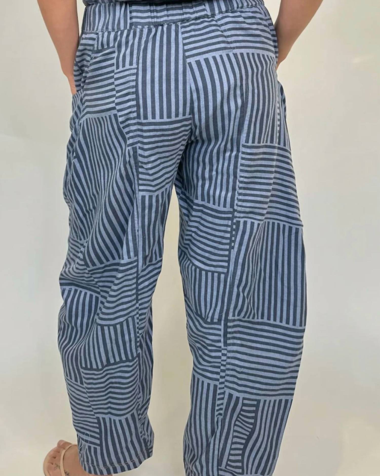 Umgee - Striped Baggy Fit Pants