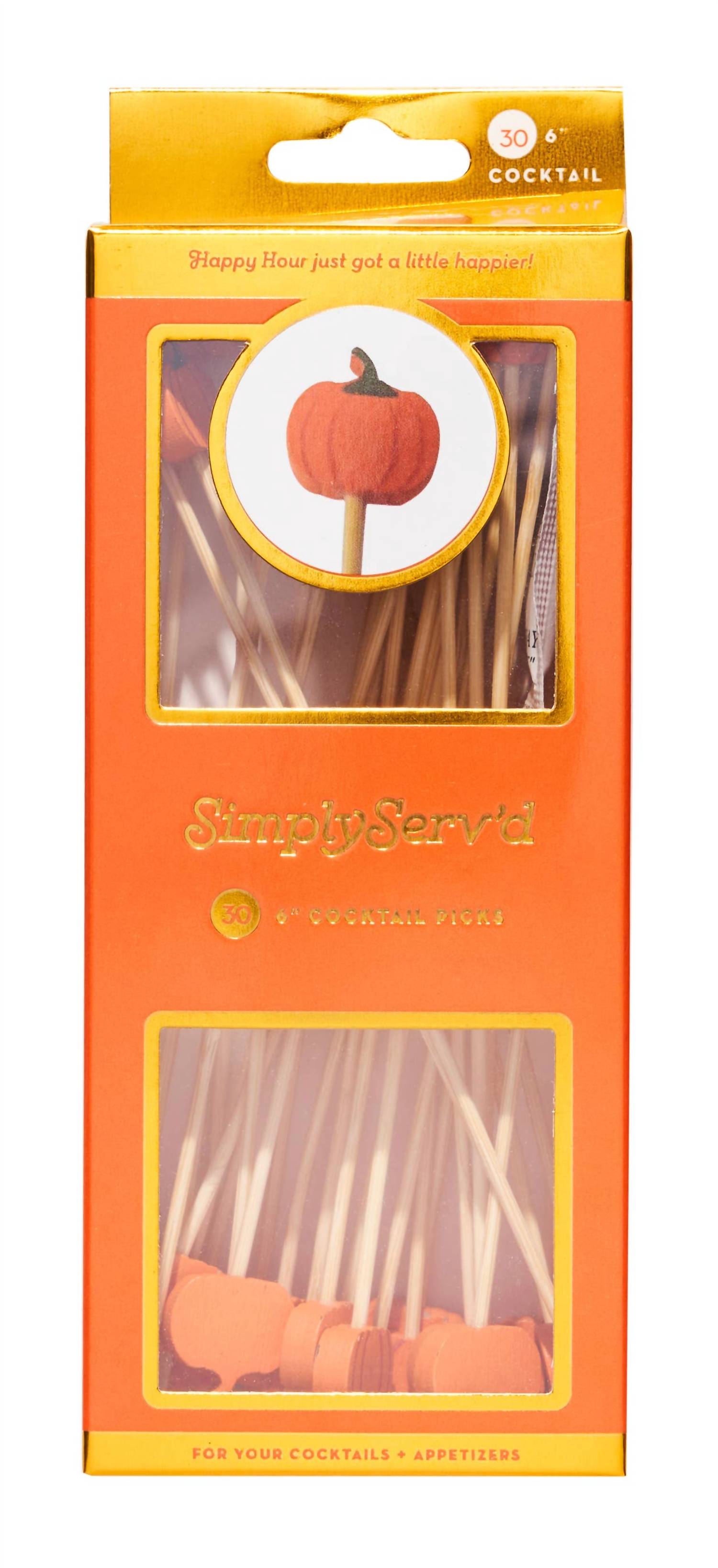 Sophistiplate - Pumpkin Fall Cocktail Party Picks