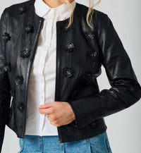 Mauritius - Flora Regular Fit Leather Jacket