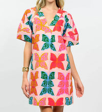 Ivy Jane - Butterflies Shift Mini Dress