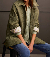 Tribal - Quilted Snap Front Shacket