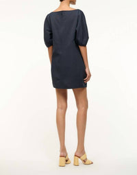 STAUD Didi Dress in navy - women's dress - detail view
