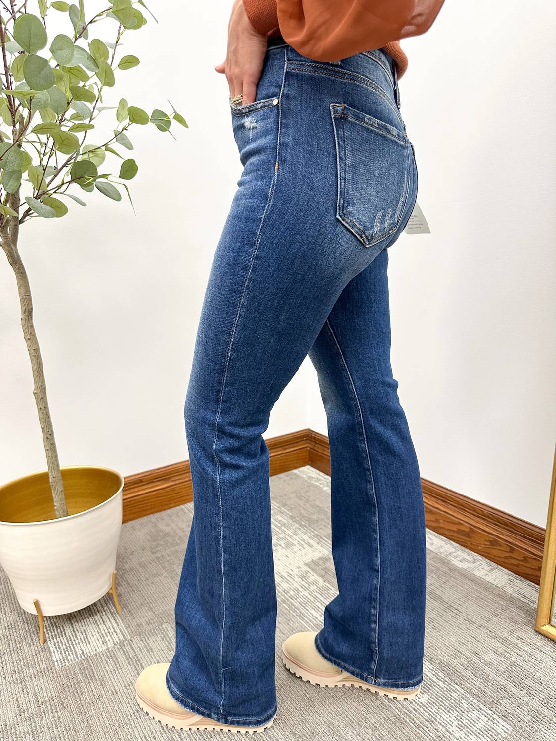 Risen - High Rise Bootcut Jeans