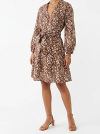 SOLEIL DE MER Martin Mini Dress in brown - women's dress