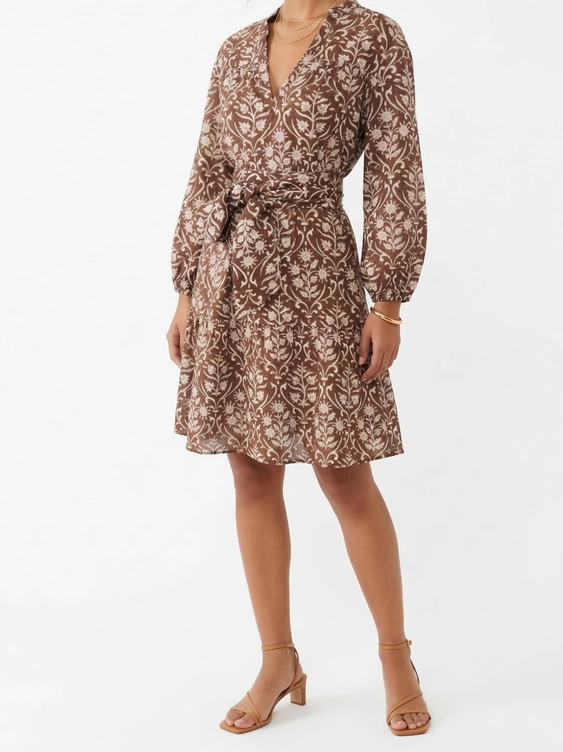 SOLEIL DE MER Martin Mini Dress in brown - women's dress