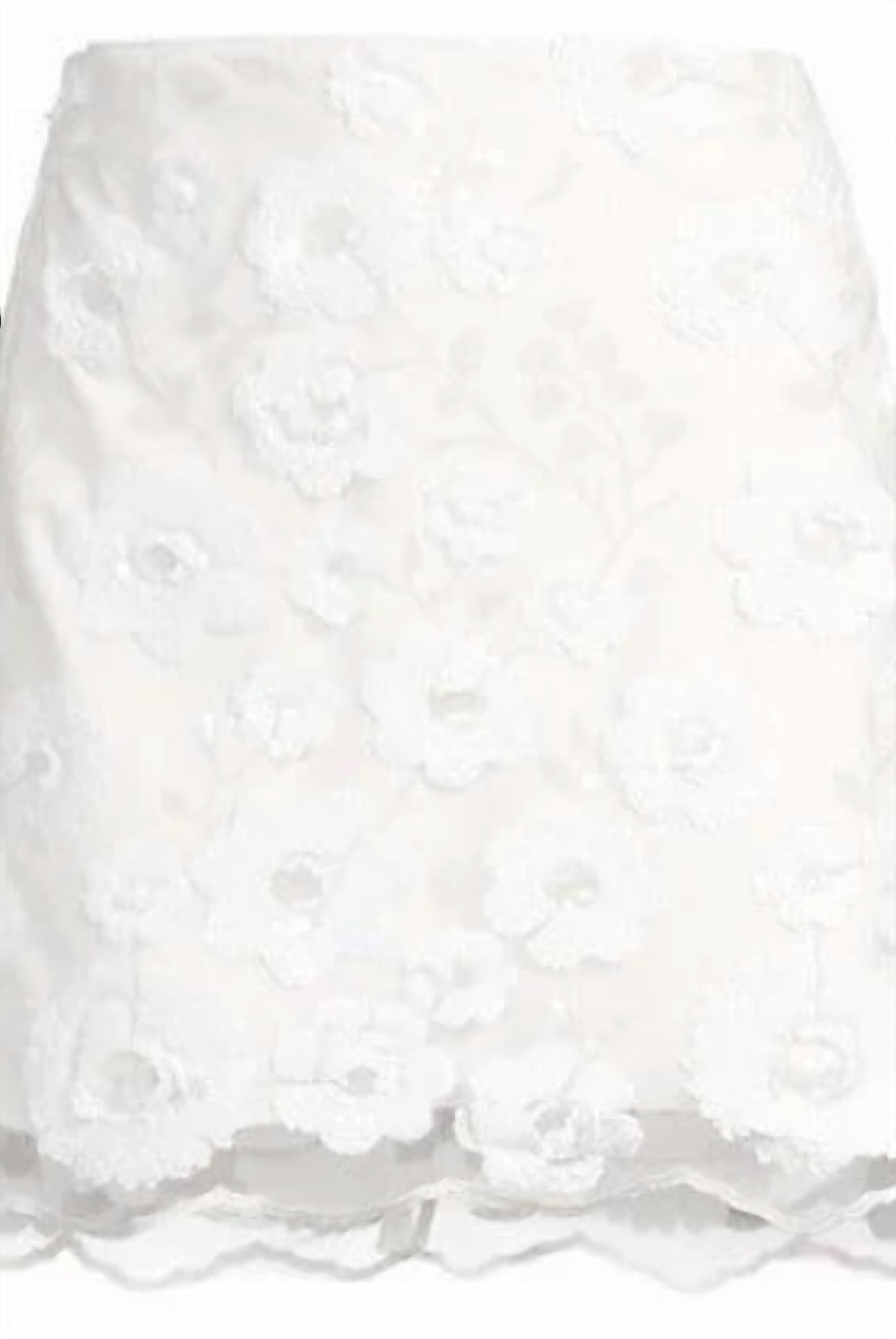 Milly - Women's Kristina Floral Cascading Sequins Skirt