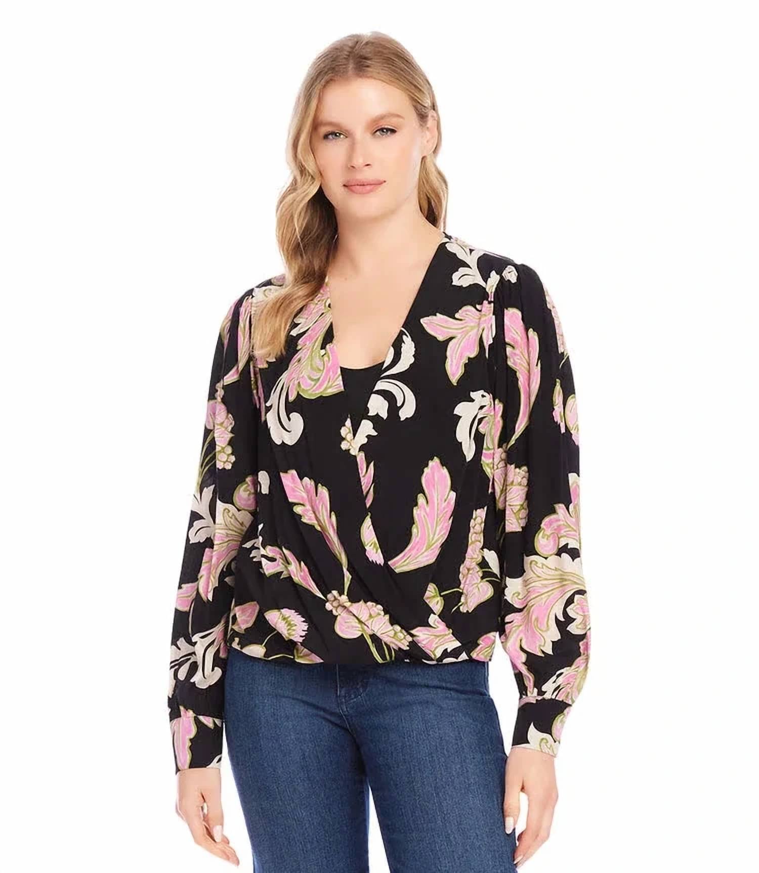 Karen Kane - Dariana Drape Front Top