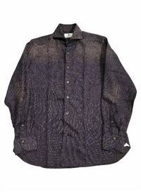 Giannetto Portofino Men's Button Down Shirt in purple - men's shirt - detail view