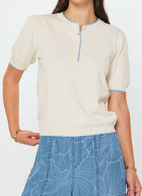 Current Air - Scalloped Edge With Heart Detail Top