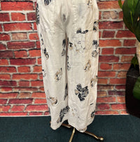 Habitat - Women's Neutral Bloom Linen Crop Pants
