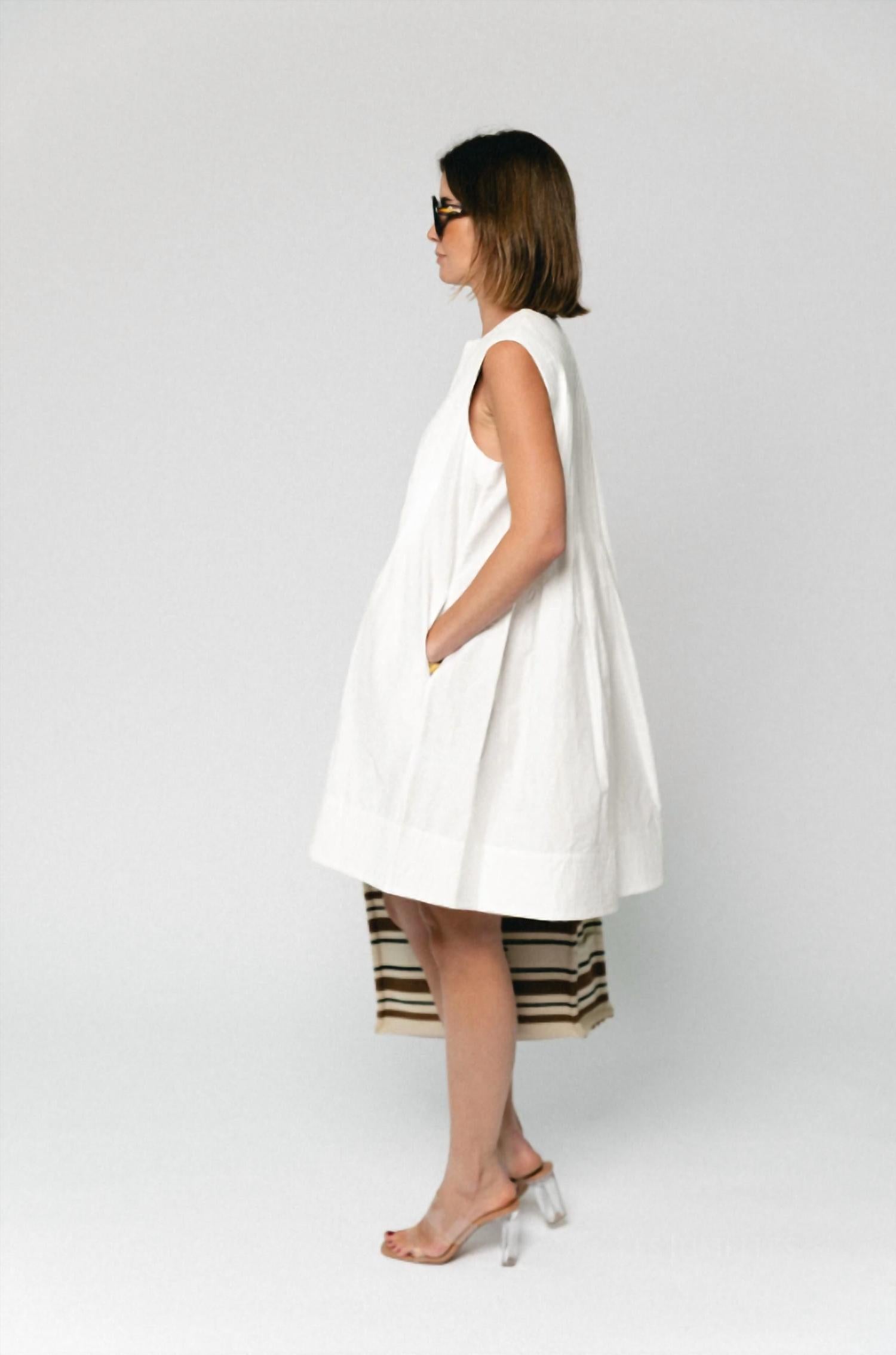 Suncoo - Conely Pleated Sleeveless Mini Dress