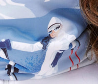 krimson klover Illustrated Neck Gaiter in mountain guides blue - women's scarf - detail view