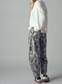 Urban Daizy - Paisley Print Cropped Wide Leg Pants
