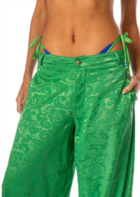 MAAJI Brocade Kimchi Pants in green - women's pants - alternate view