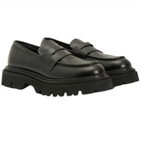 CLOSED Women's Round Toe Low Chunky Heel Loafer in black - women's flats - alternate view